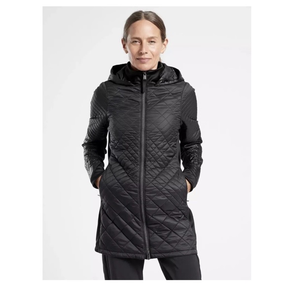 Athleta Jackets & Coats Athleta Bayview Hooded Coat Jacket Black